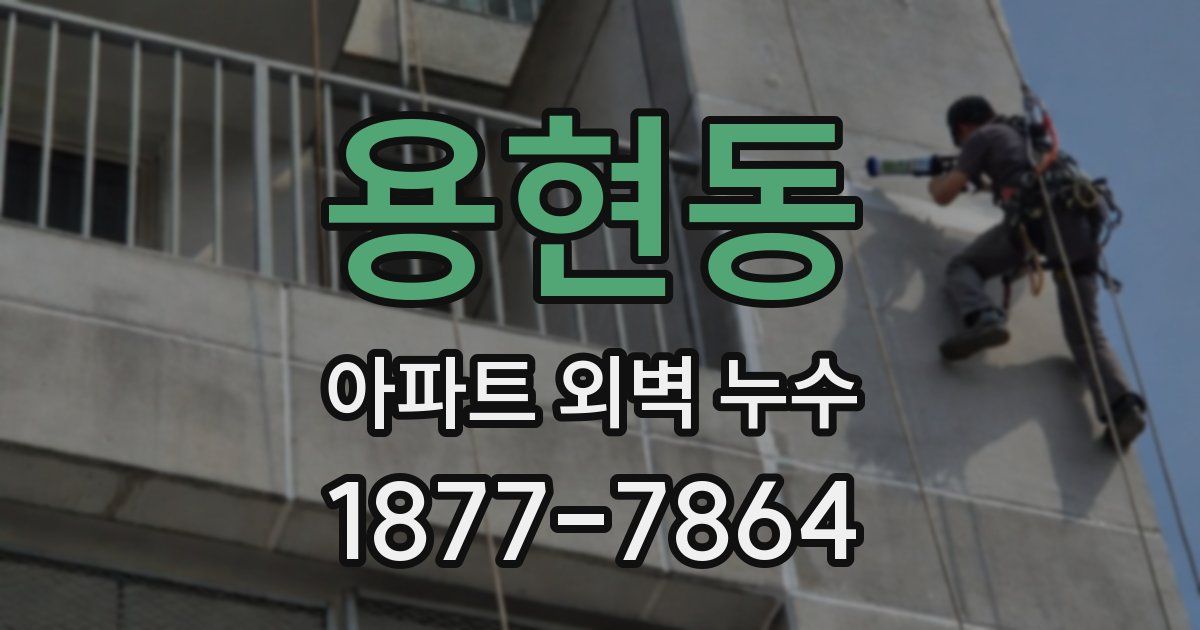 용현동 아파트 외벽 누수