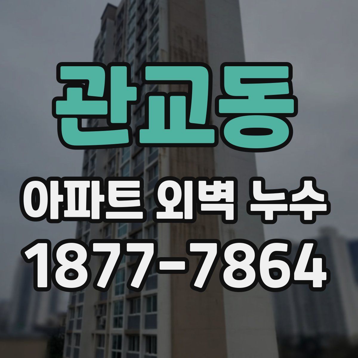 관교동 아파트 외벽 누수