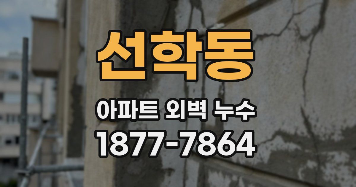 선학동 아파트 외벽 누수