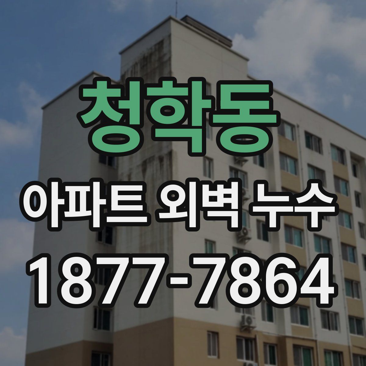 청학동 아파트 외벽 누수