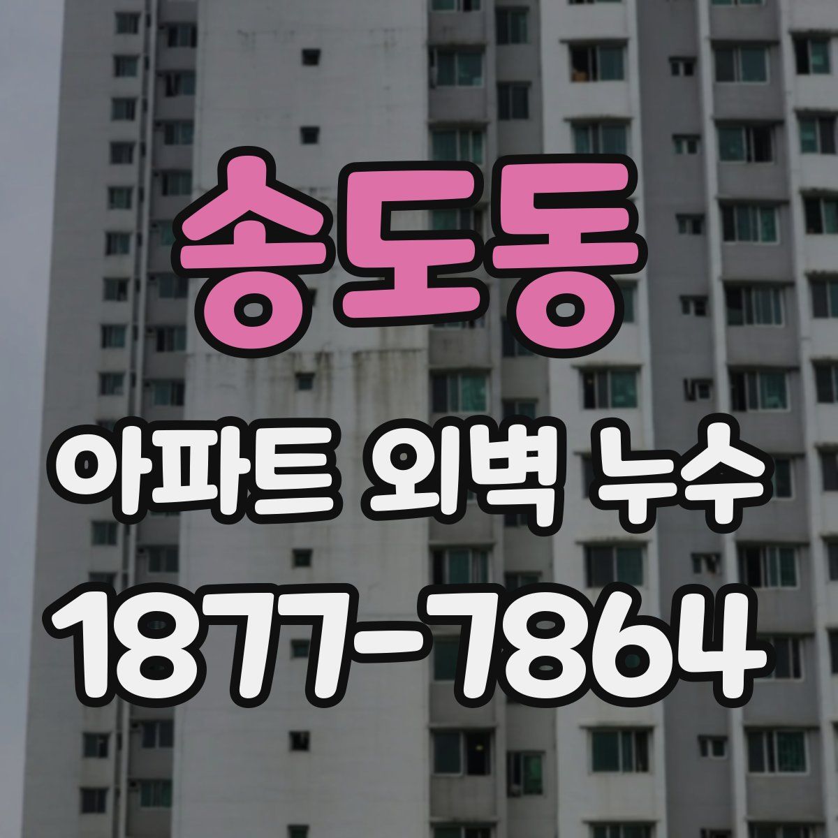 송도동 아파트 외벽 누수