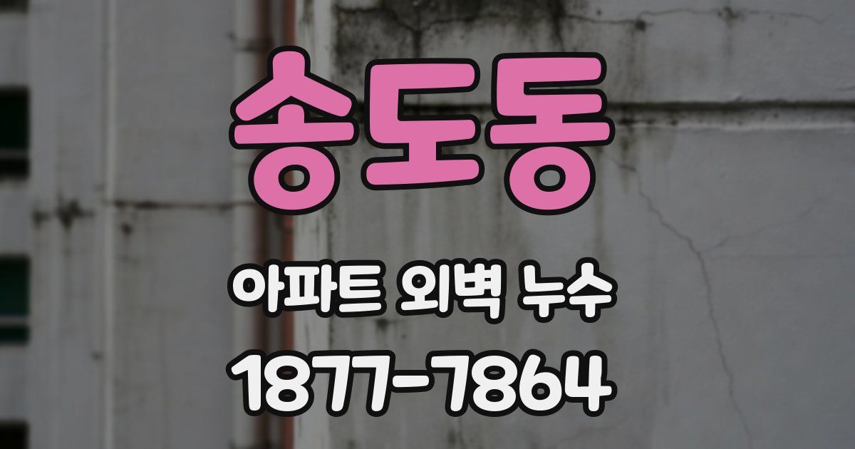 송도동 아파트 외벽 누수