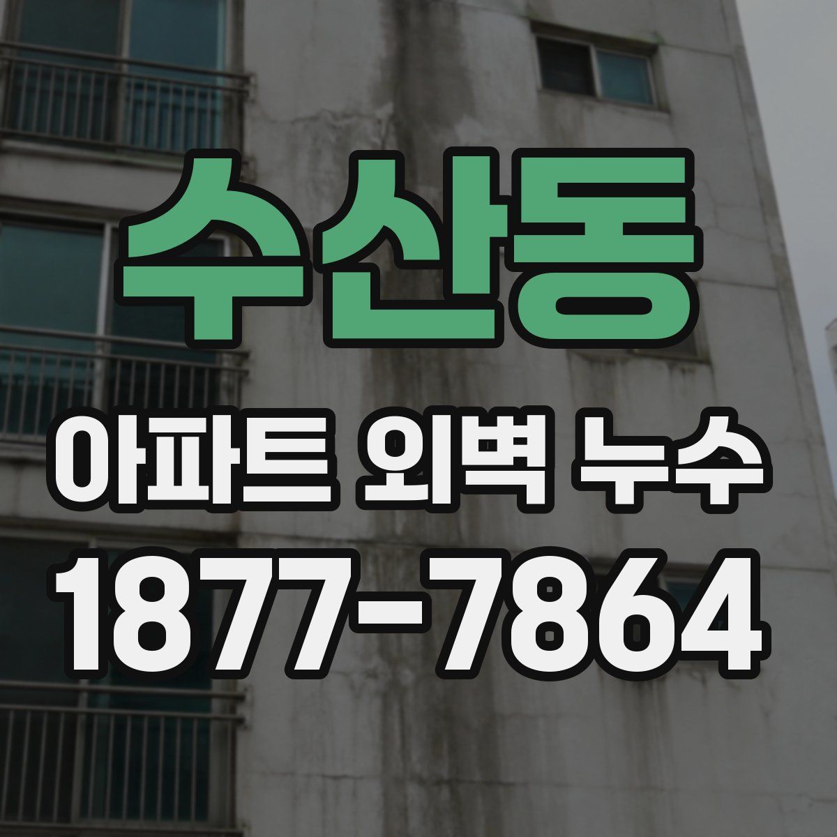 수산동 아파트 외벽 누수