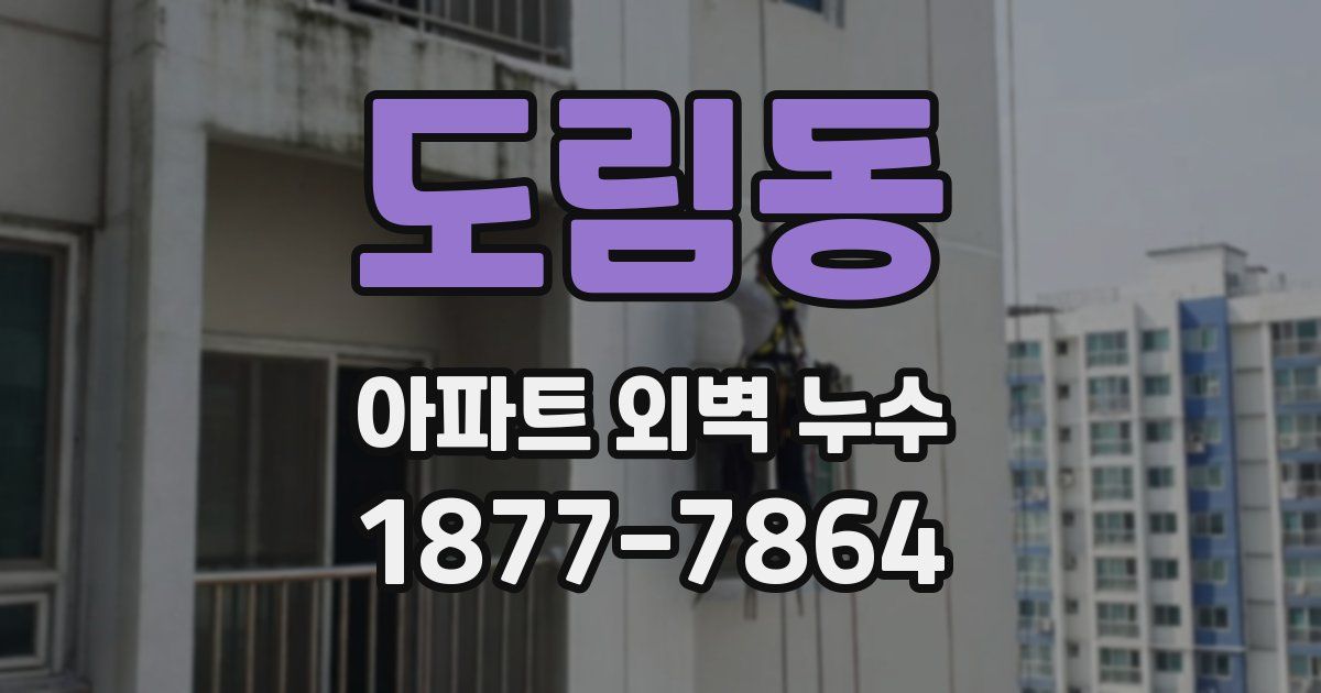 도림동 아파트 외벽 누수