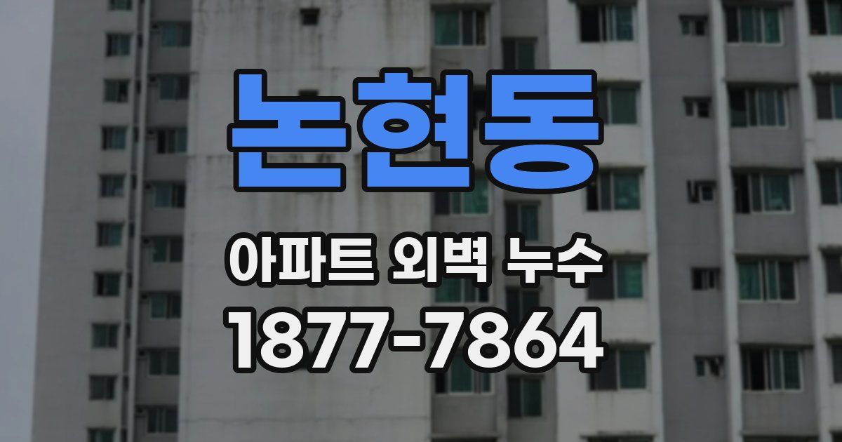 논현동 아파트 외벽 누수