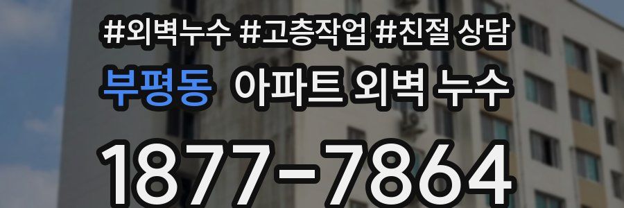 부평동 아파트 외벽 누수