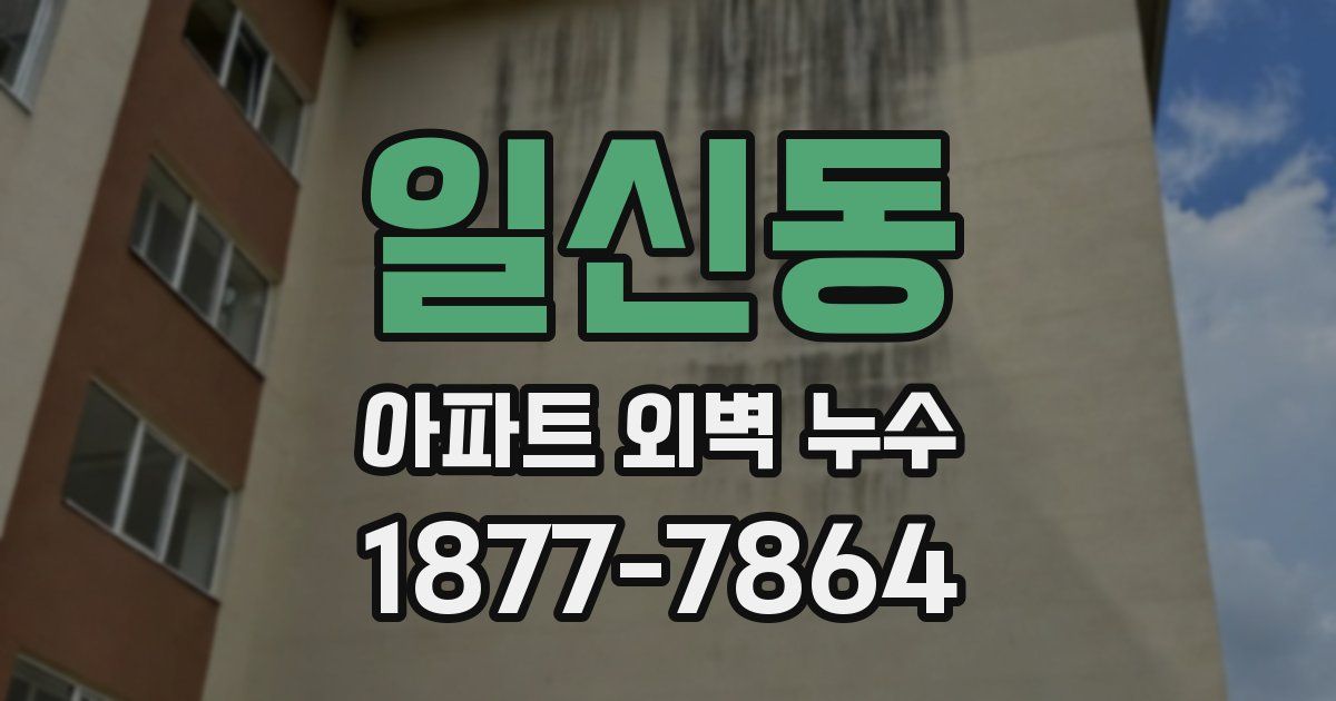 일신동 아파트 외벽 누수