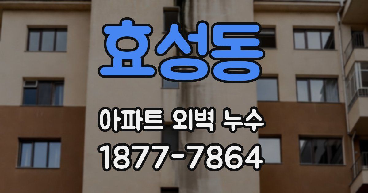 효성동 아파트 외벽 누수