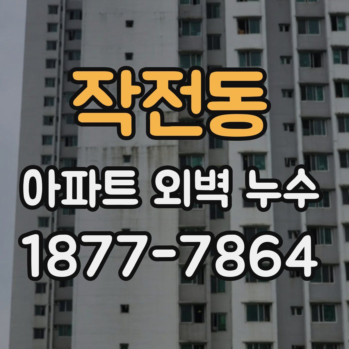 작전동 아파트 외벽 누수