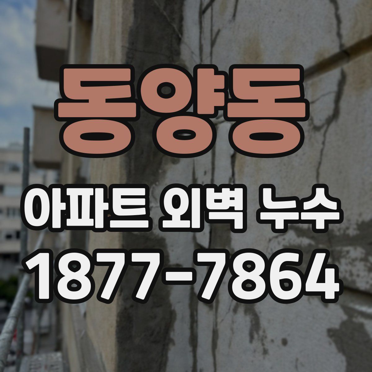 동양동 아파트 외벽 누수