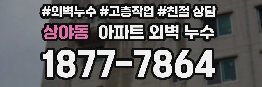 상야동 아파트 외벽 누수