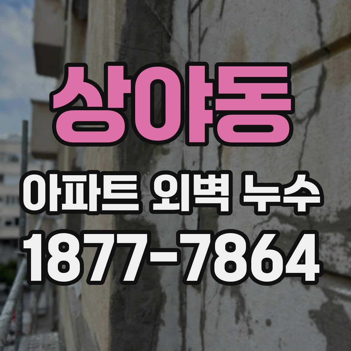 상야동 아파트 외벽 누수