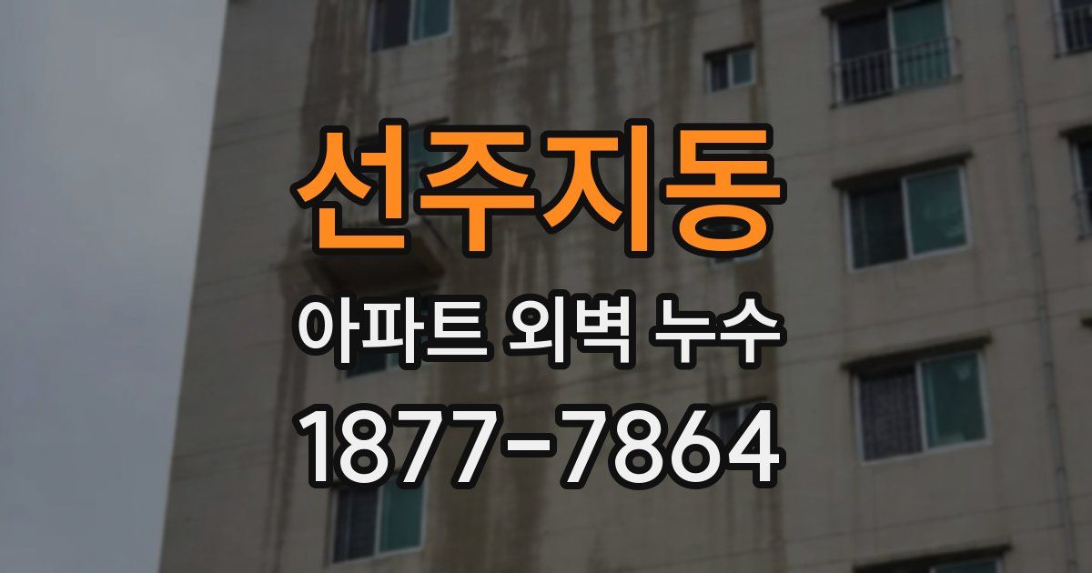 선주지동 아파트 외벽 누수