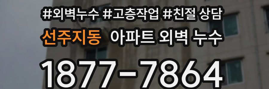 선주지동 아파트 외벽 누수