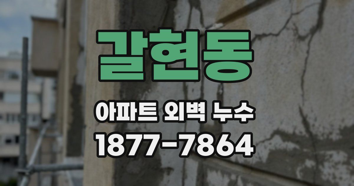 갈현동 아파트 외벽 누수