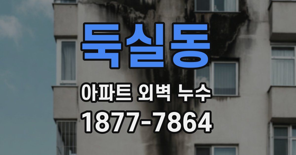 둑실동 아파트 외벽 누수
