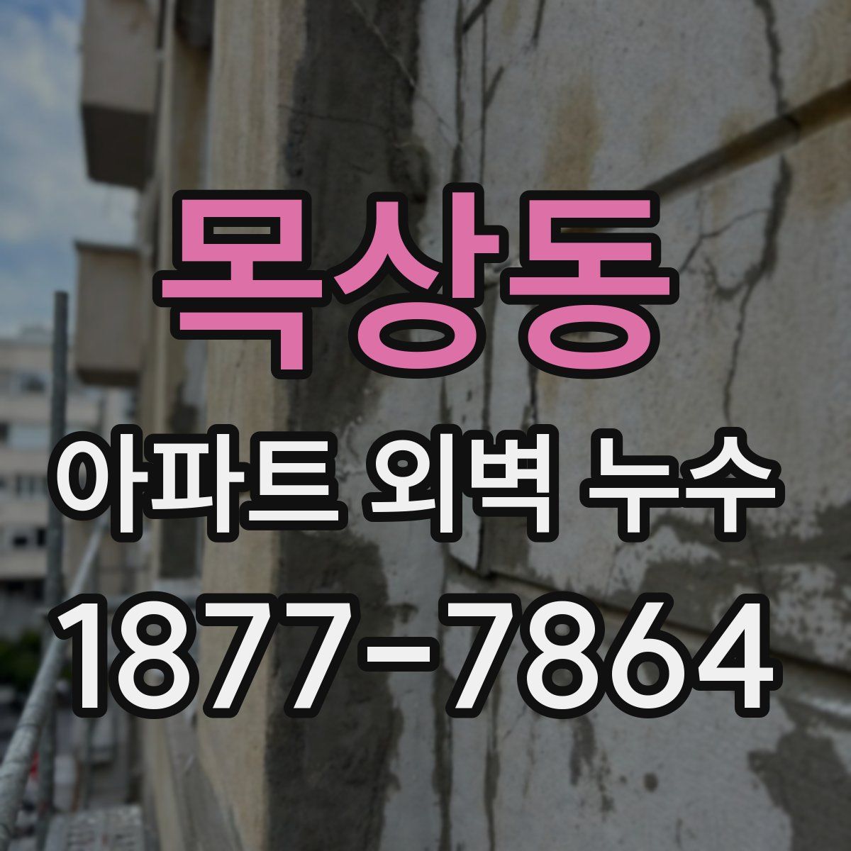 목상동 아파트 외벽 누수