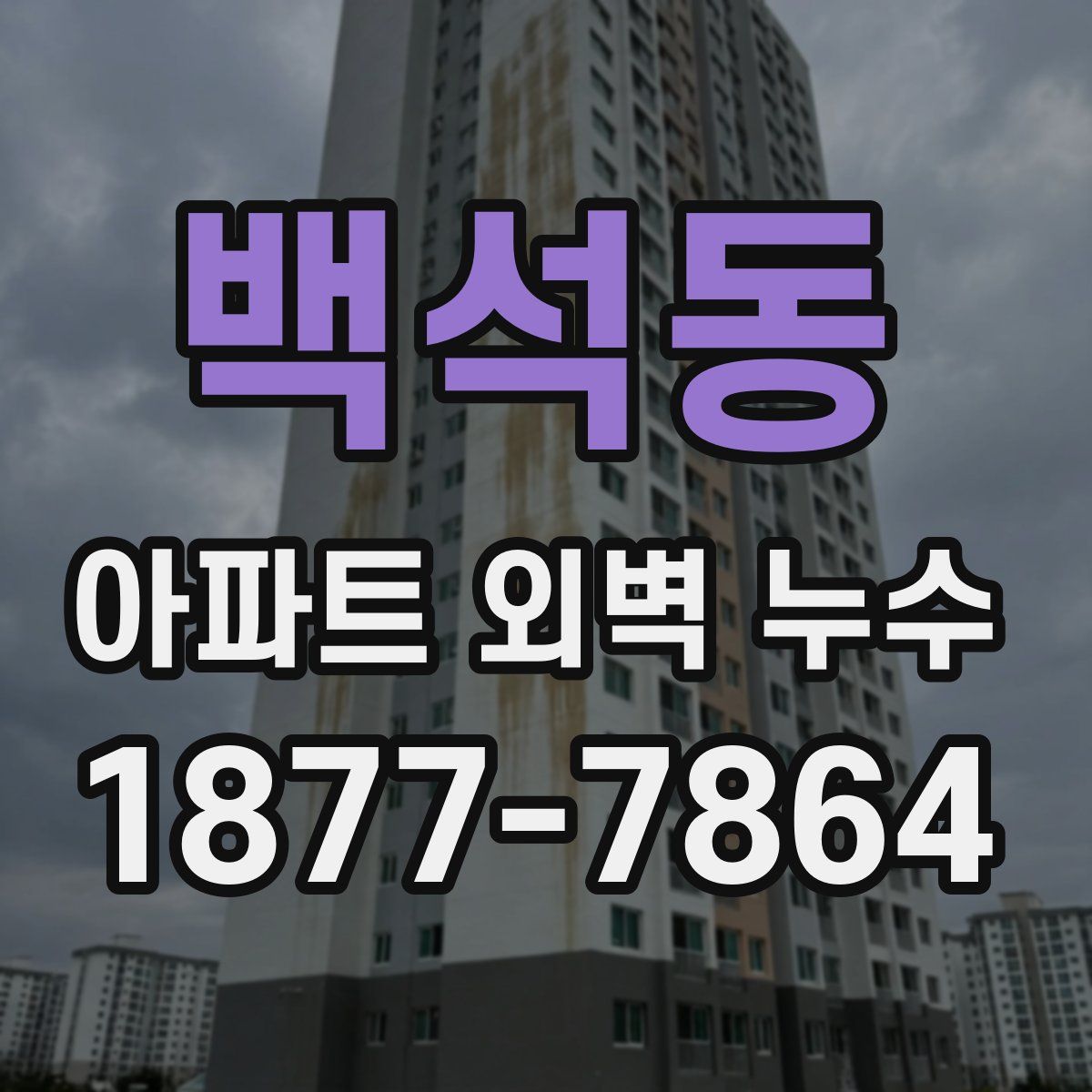 백석동 아파트 외벽 누수
