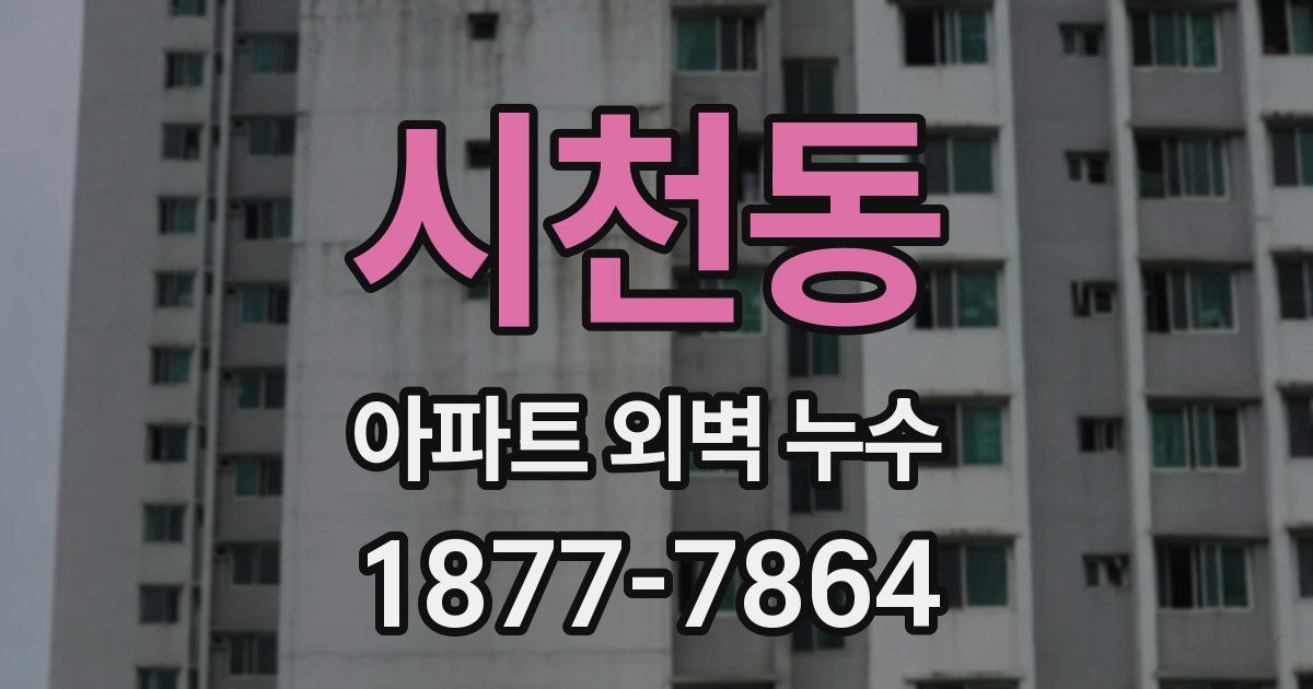 시천동 아파트 외벽 누수