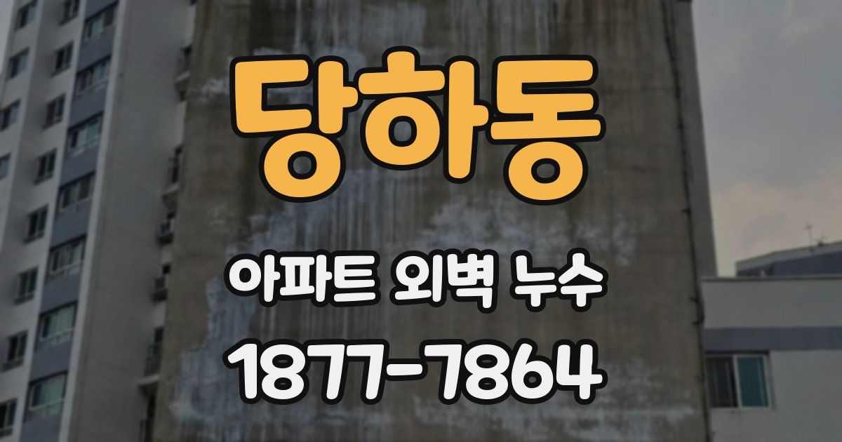 당하동 아파트 외벽 누수