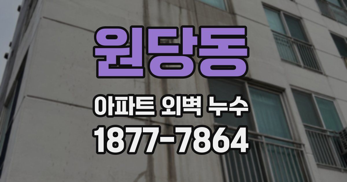 원당동 아파트 외벽 누수