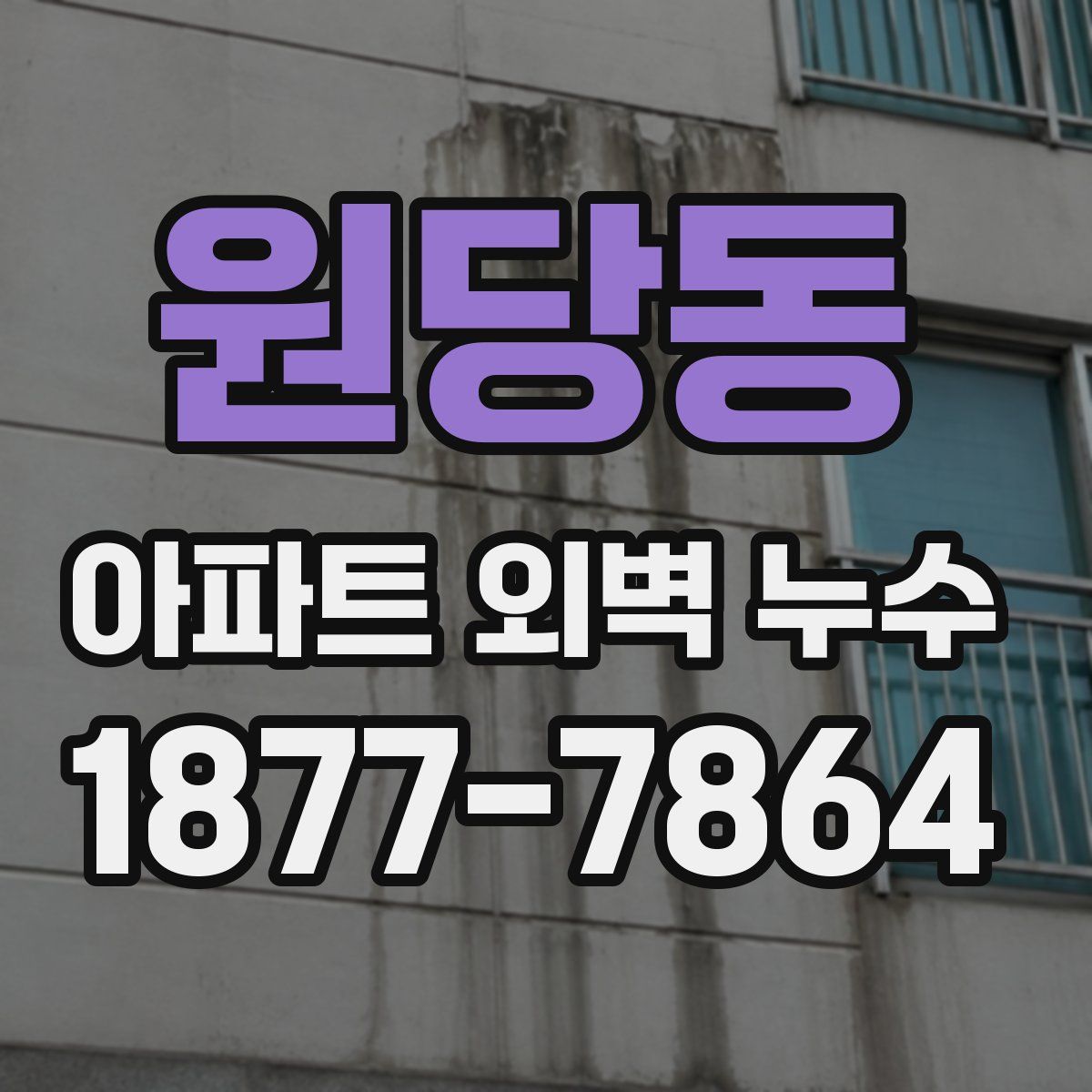 원당동 아파트 외벽 누수