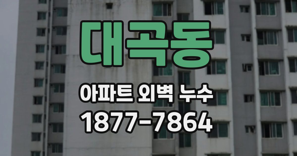 대곡동 아파트 외벽 누수