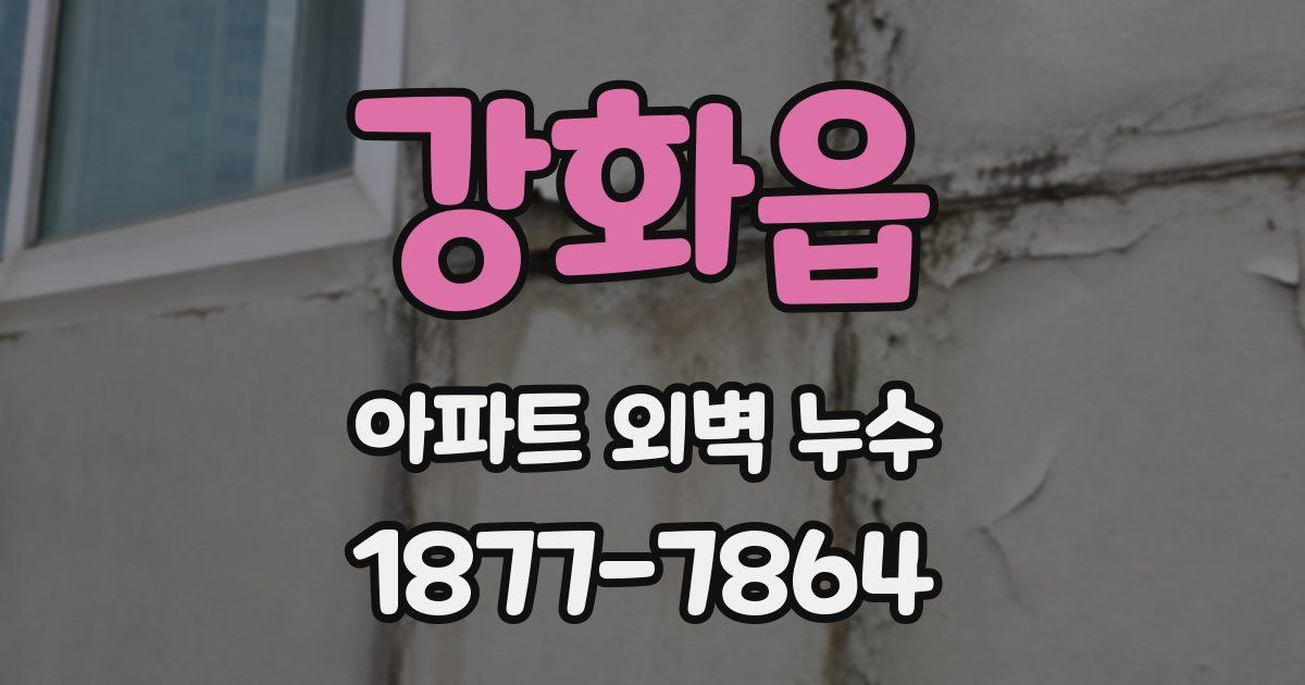 강화읍 아파트 외벽 누수