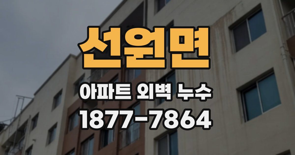 선원면 아파트 외벽 누수