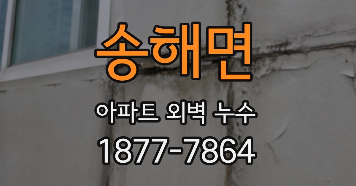 송해면 아파트 외벽 누수