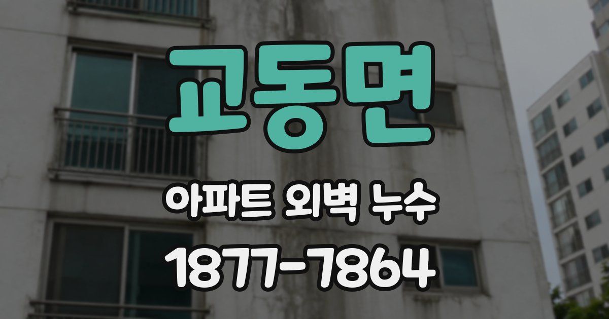 교동면 아파트 외벽 누수