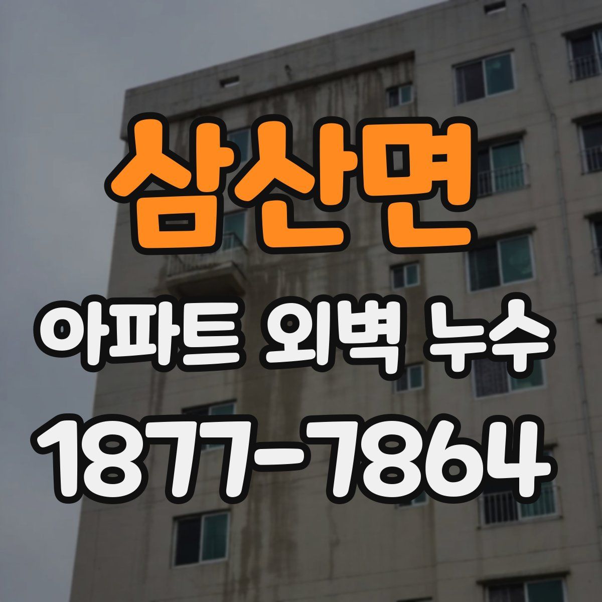 삼산면 아파트 외벽 누수