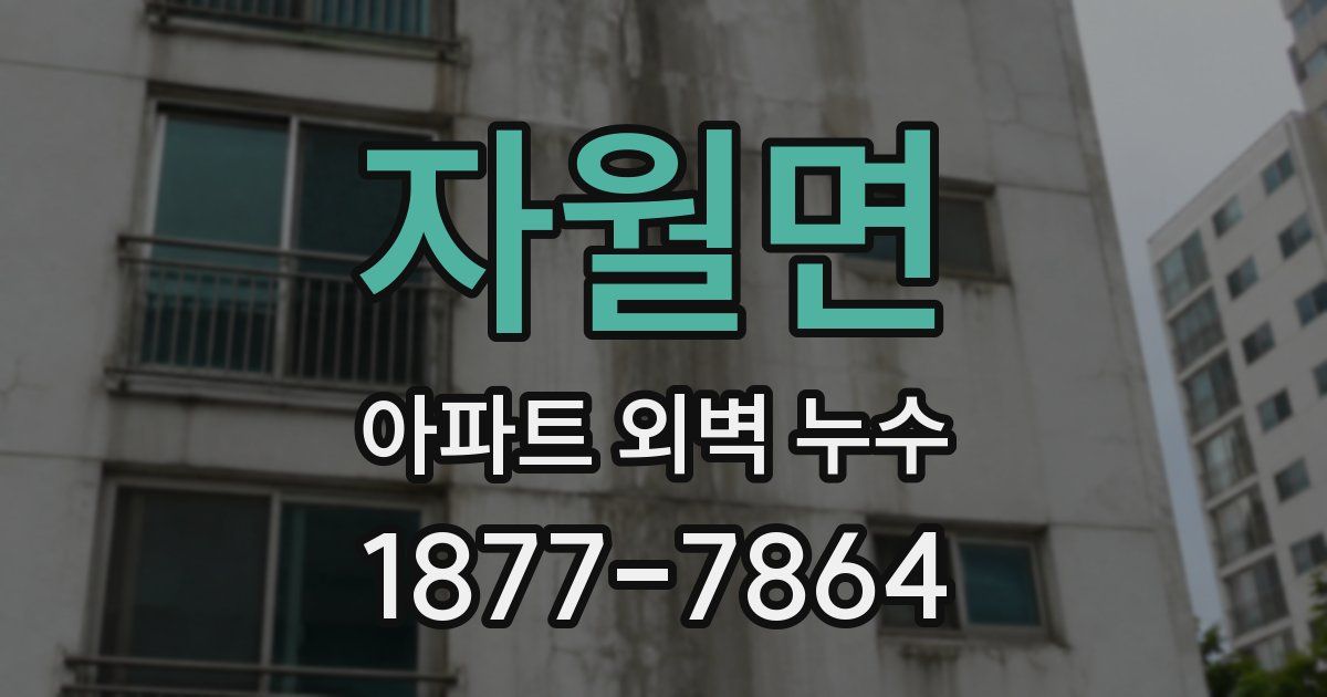 자월면 아파트 외벽 누수