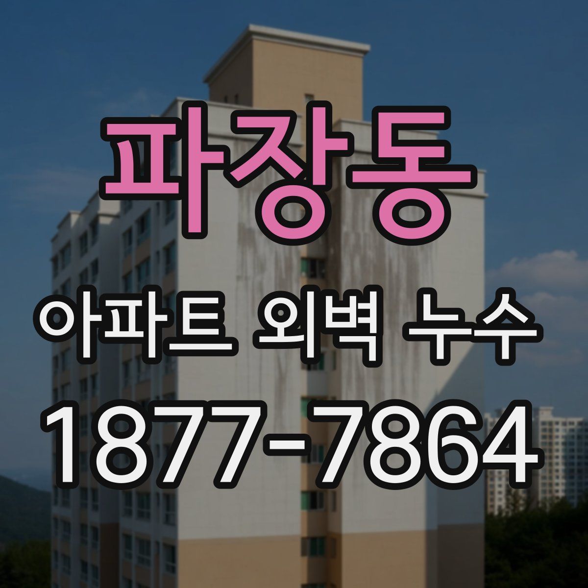 파장동 아파트 외벽 누수
