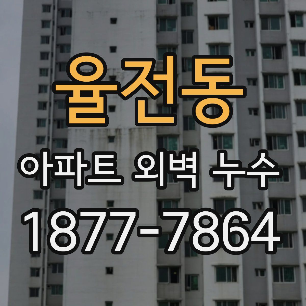 율전동 아파트 외벽 누수