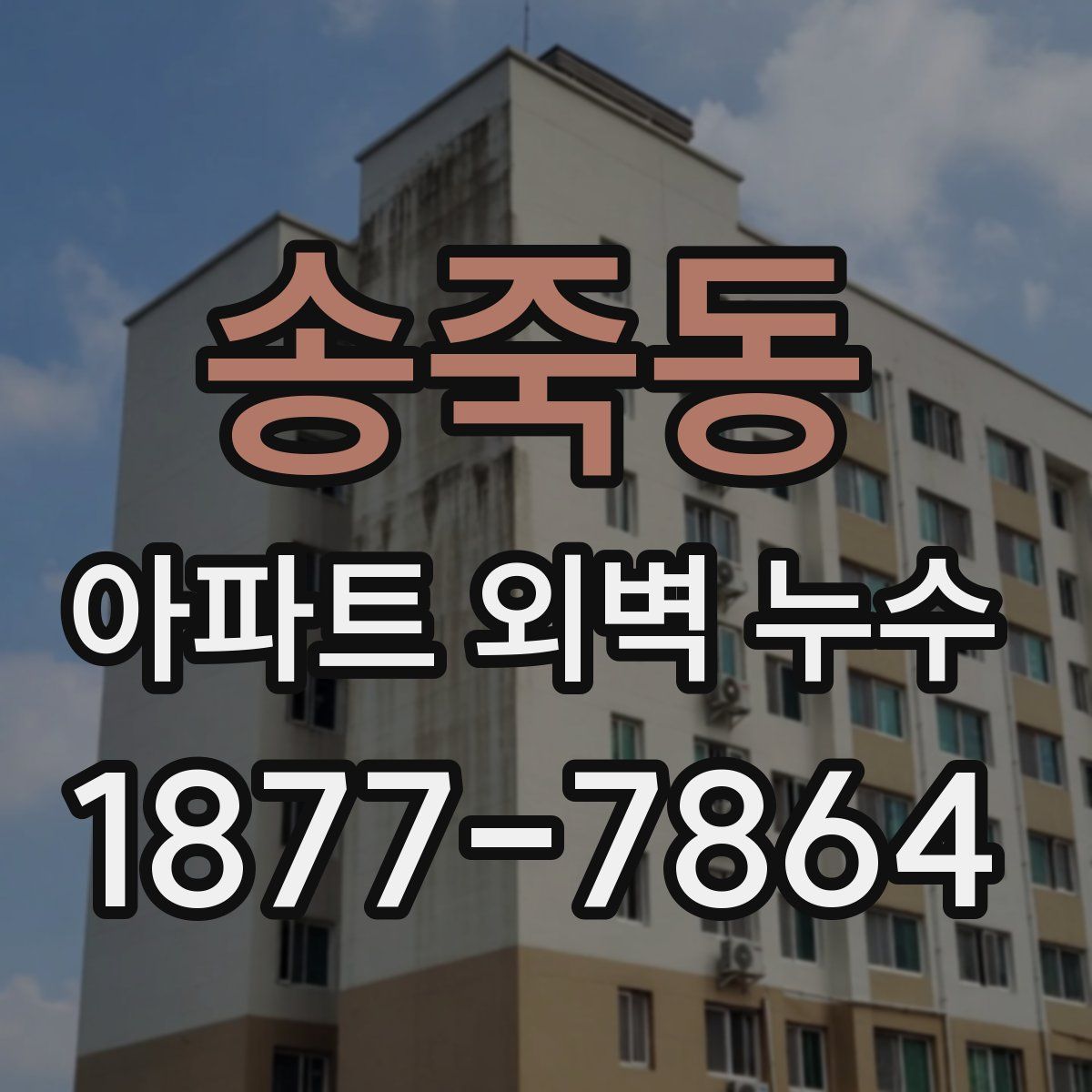 송죽동 아파트 외벽 누수