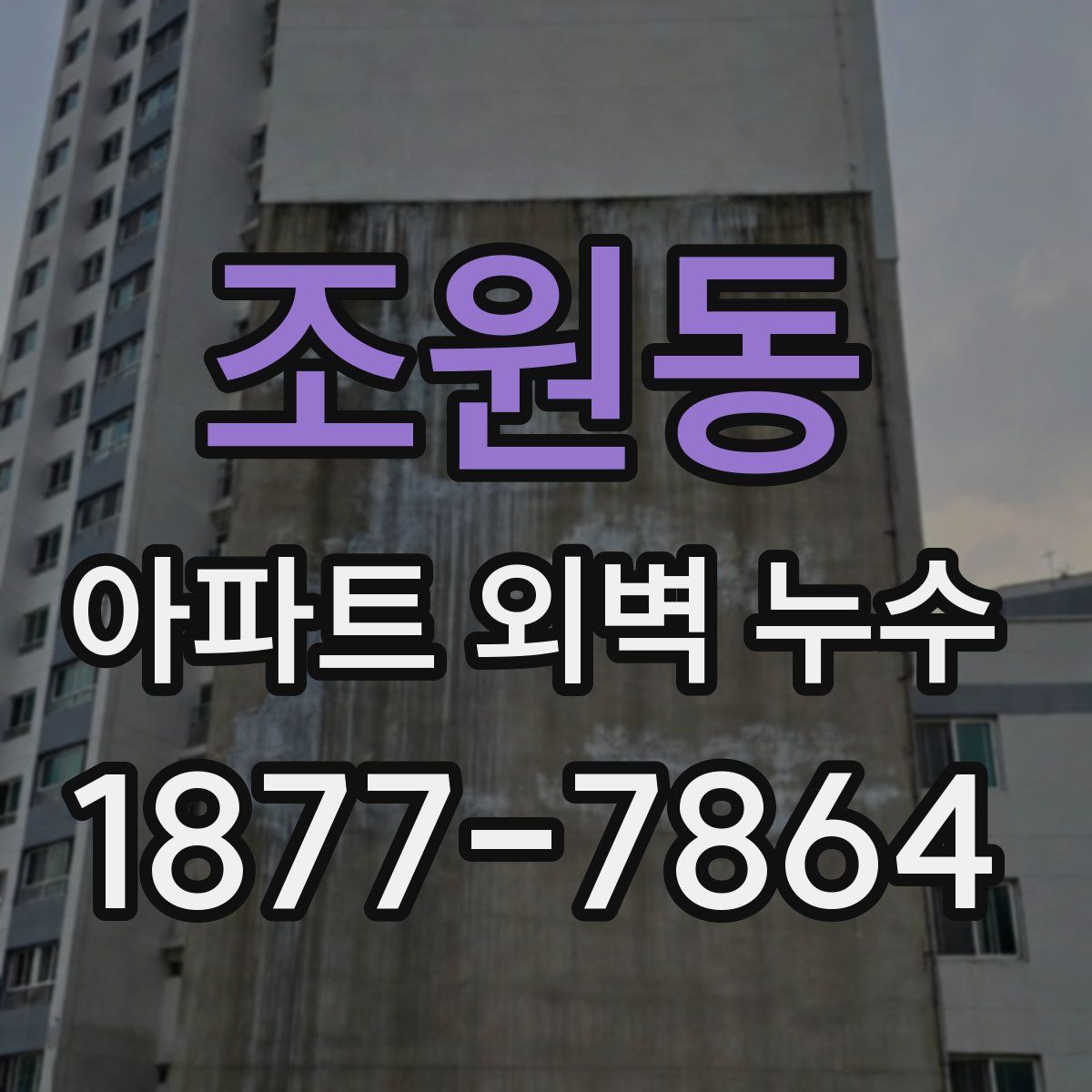 조원동 아파트 외벽 누수