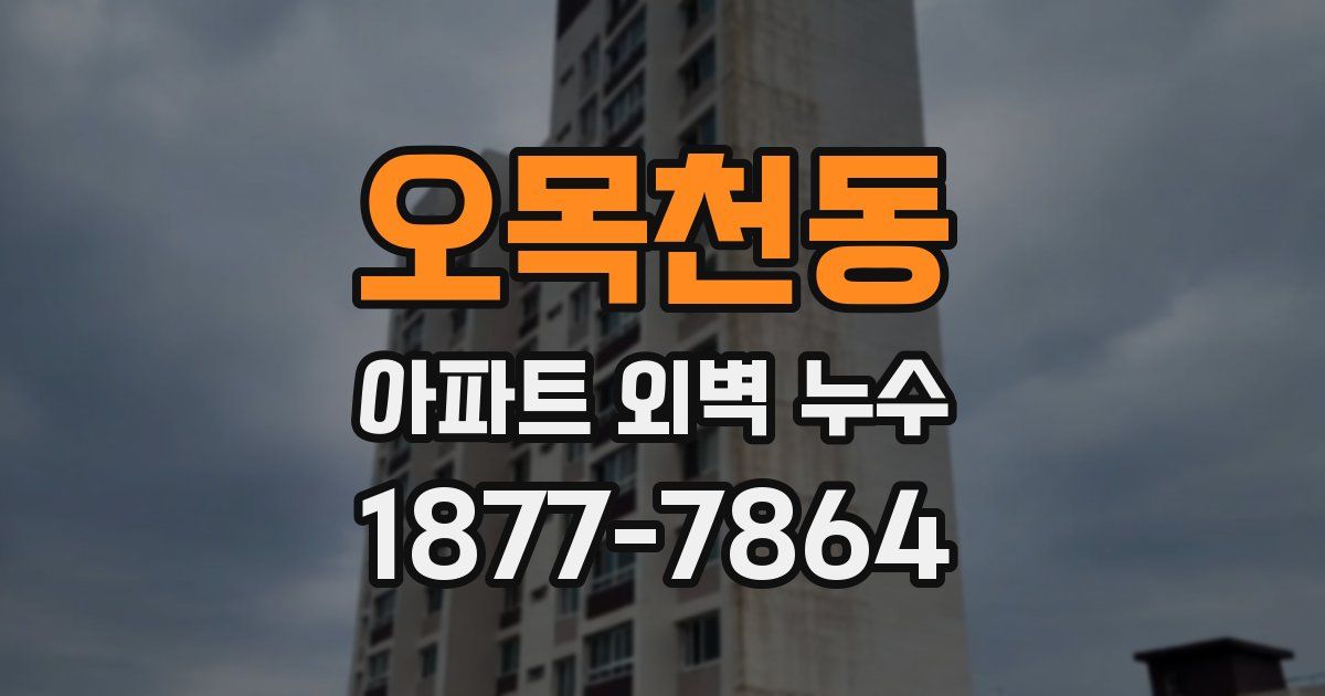 오목천동 아파트 외벽 누수