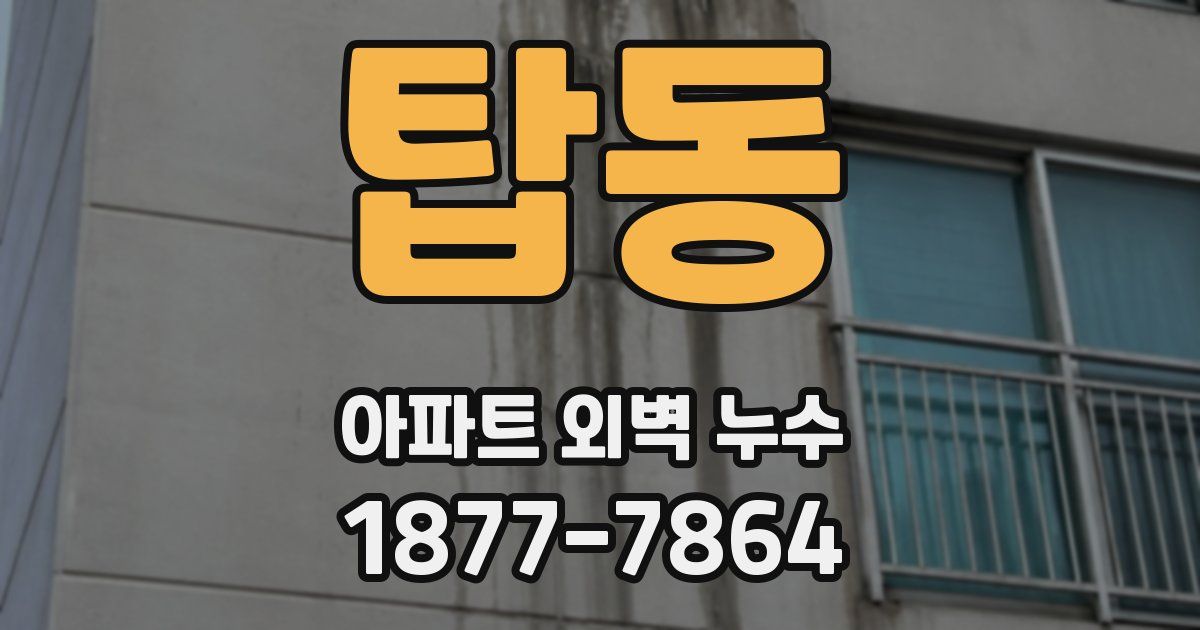 탑동 아파트 외벽 누수