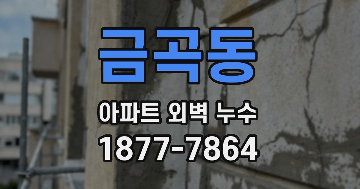 금곡동 아파트 외벽 누수