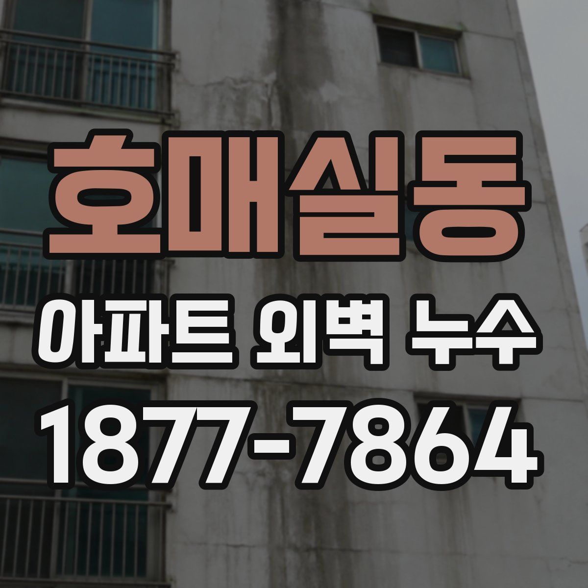 호매실동 아파트 외벽 누수