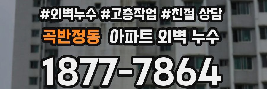 곡반정동 아파트 외벽 누수