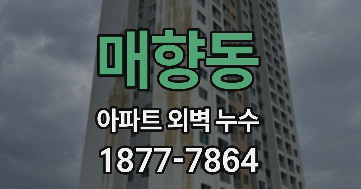 매향동 아파트 외벽 누수