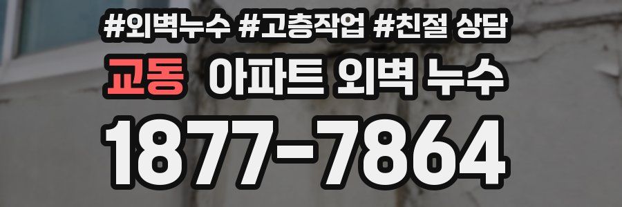 교동 아파트 외벽 누수