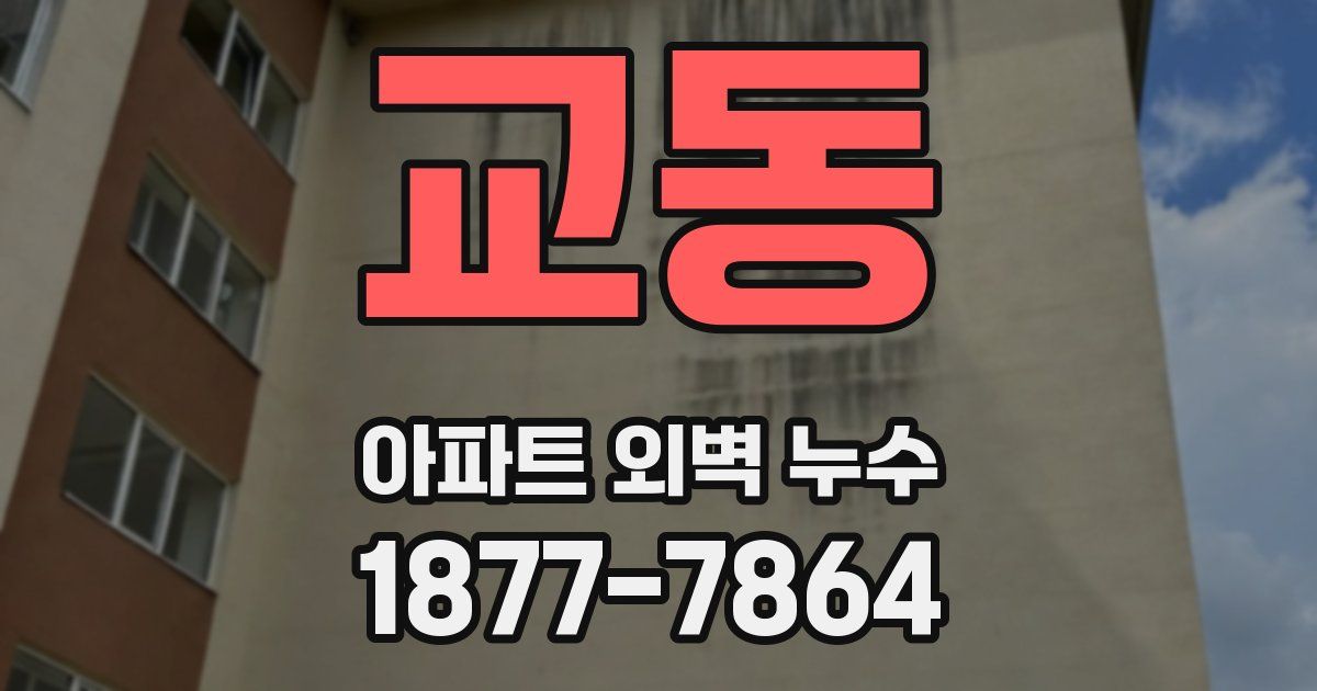 교동 아파트 외벽 누수