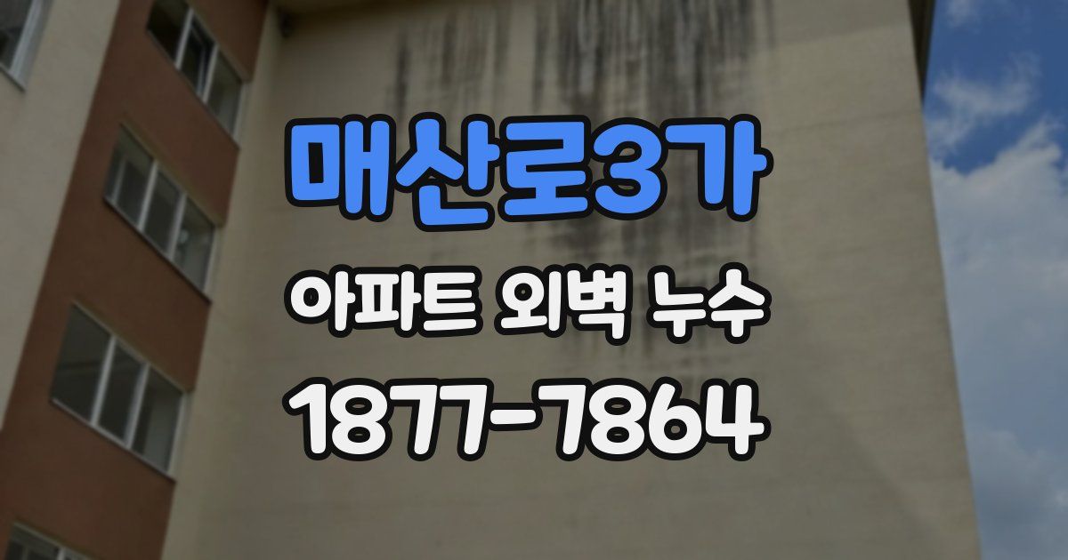 매산로3가 아파트 외벽 누수