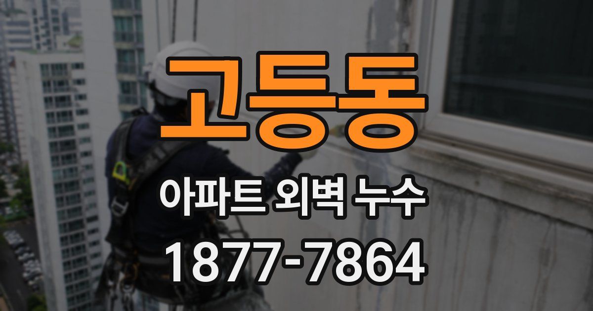 고등동 아파트 외벽 누수