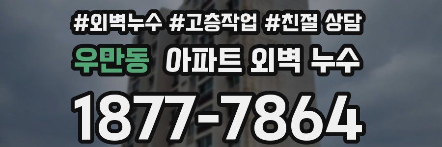 우만동 아파트 외벽 누수