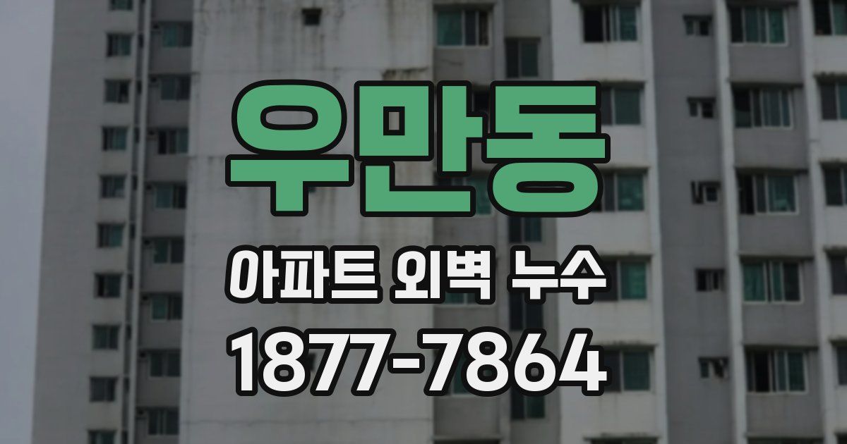 우만동 아파트 외벽 누수