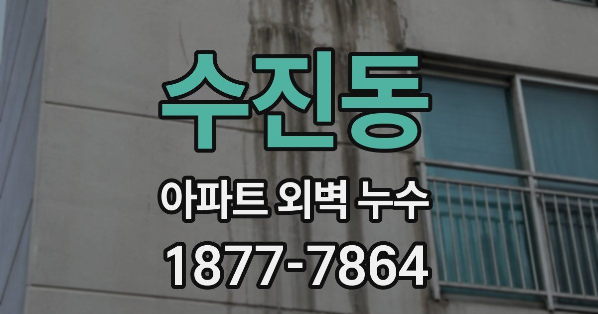 수진동 아파트 외벽 누수